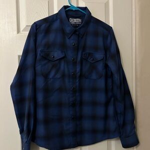 DIXXON PENNYWISE Women's Blue Plaid Button Down Shirt